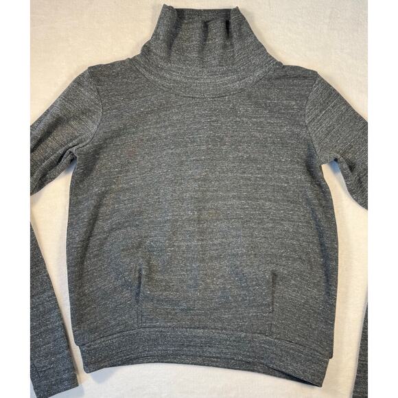 Alo Yoga Charcoal Gray Black Mock Neck Pullover Sweatshirt S - Picture 10 of 11